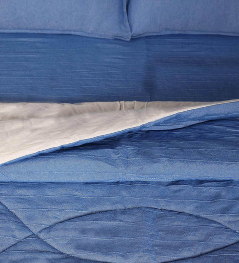 Buy 4 PC COMBO 1 Bedsheet90x100 +2 Pillow covers+ Quilts90x100 at price