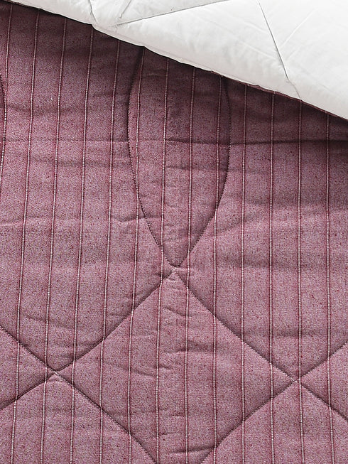 Premium 1 PC Chawla Cotton Striped Queen Size Quilt (90