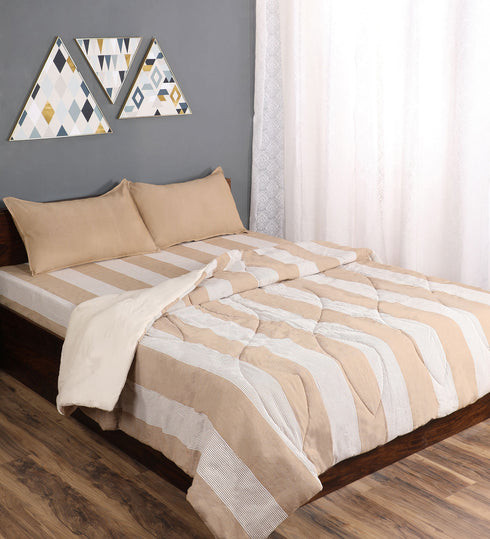 Buy 4 PC COMBO 1 Bedsheet90x100 +2 Pillow covers+ Quilts90x100 Online