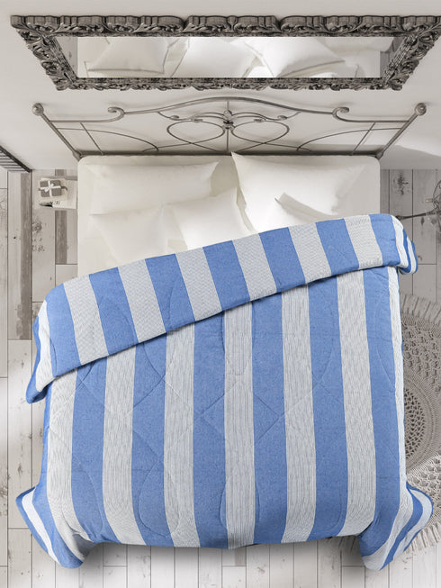 Buy 1 PC Bamboo Cotton Striped Queen Size Quilt 90