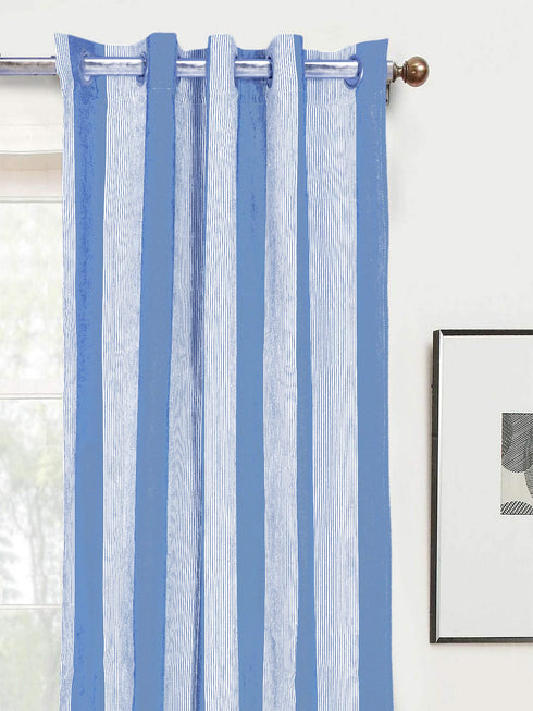 Buy Cotton stripe blackout curtains online