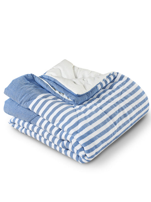 Buy 1 PC All Over Cotton Striped Queen Size Quilt 90