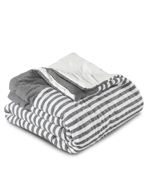 Shop for 1 PC All Over Cotton Striped Queen Size Quilt (90