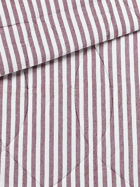 Buy Stylish 1 PC All Over Cotton Striped Queen Size Quilt (90