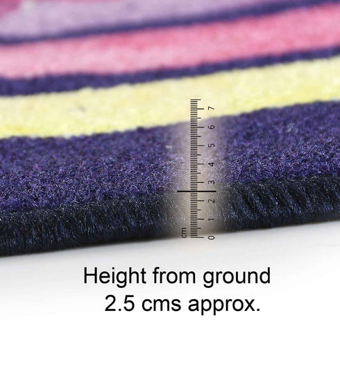 Shop for Stylish Unicorn Anti-Skid Round Mat -(Navy Blue, 90X90 CM) Online at Price