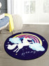 Buy Unicorn Anti Skid Round Mat Navy Blue, 90X90 CM
