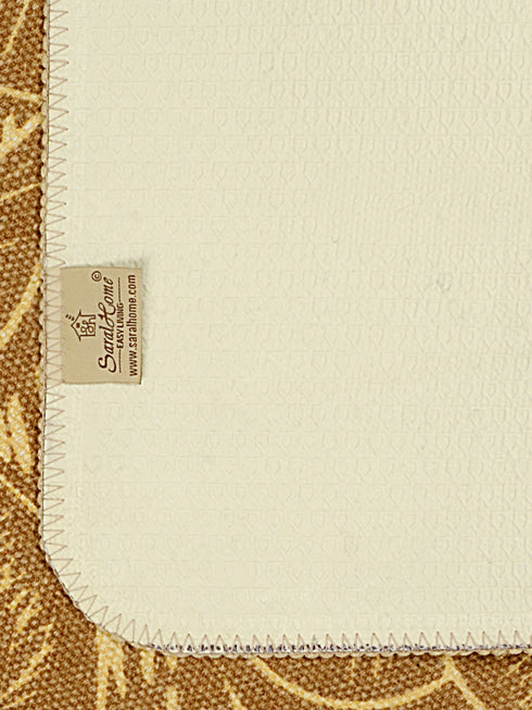 Brown runner bathmat set