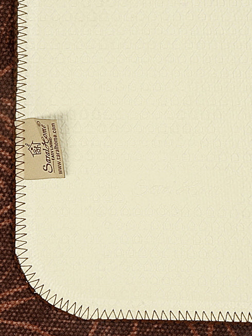 Brown runner bathmat set