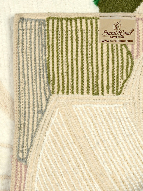 Brown floral bathmat