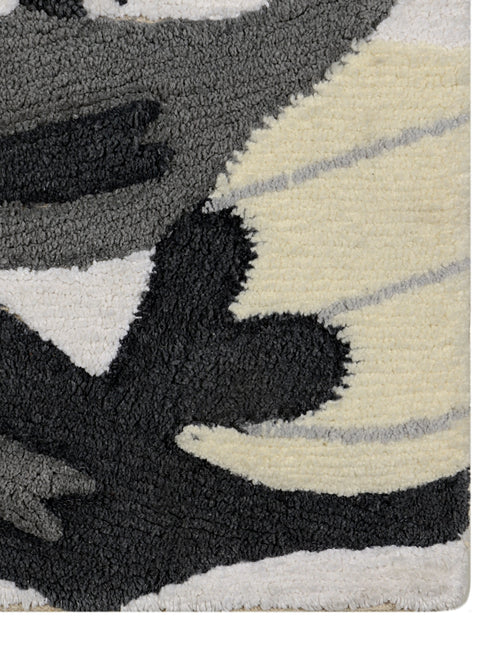 Green floral bathmat