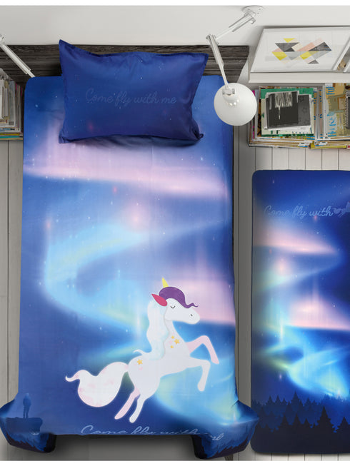 Unicorn Cotton Single Size Bedcover 60