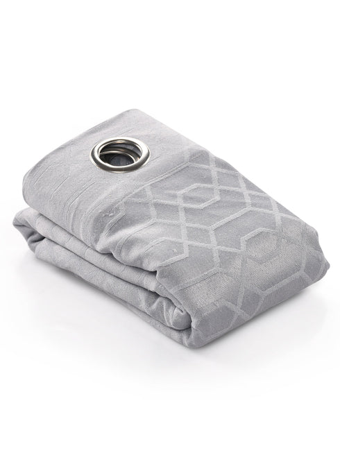 Grey cotton blackout curtains