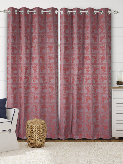 Floral blackout cotton curtains