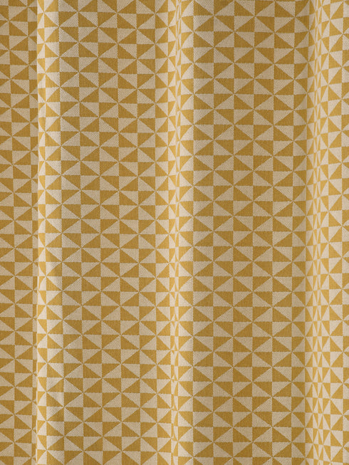 Geometric designer cotton blackout curtains