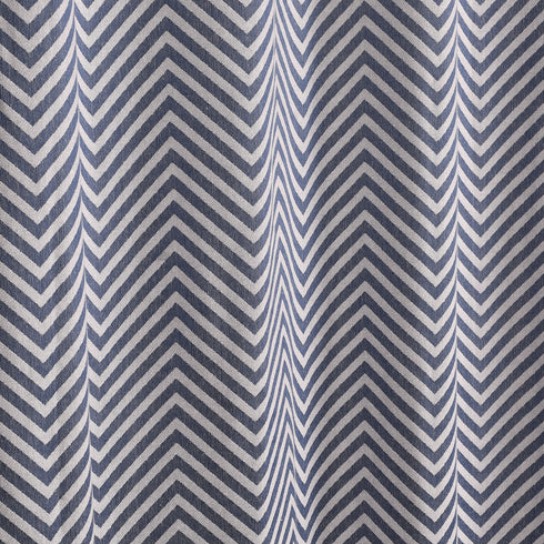 Blue cotton blackout curtains