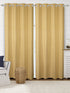 Yellow cotton blackout curtains