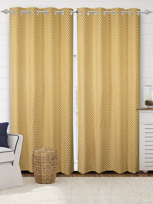 Grey cotton blackout curtains