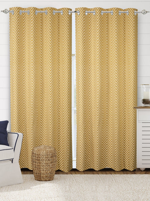 Buy chevron cotton curtains online