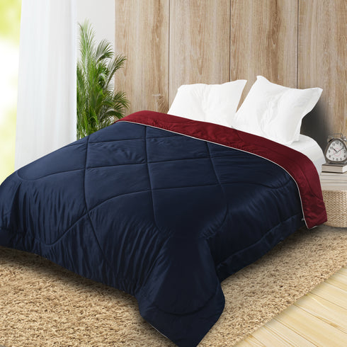 Buy SOS 1961 Microfiber Reversible AC Comforter/Blanket for Double Bed Ultra Soft & Dual Color Online