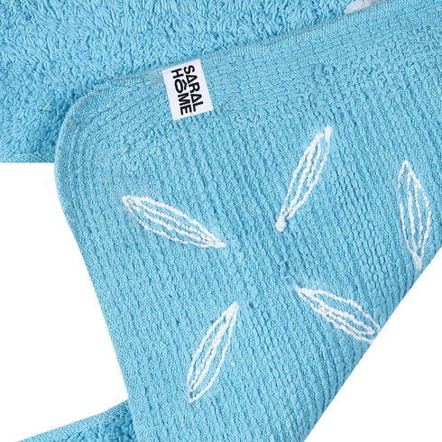 Anti slip cotton bathmat set