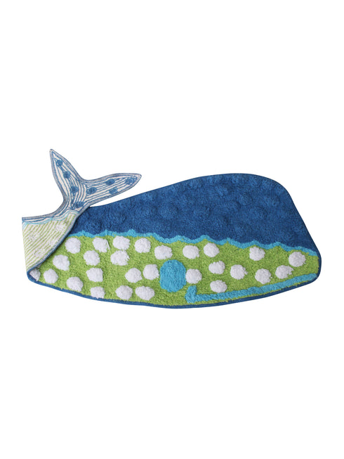 Buy Whale Cotton Shape Bathmat 37 X 95 CM BLUE