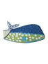 Buy Whale Cotton Shape Bathmat 37 X 95 CM BLUE