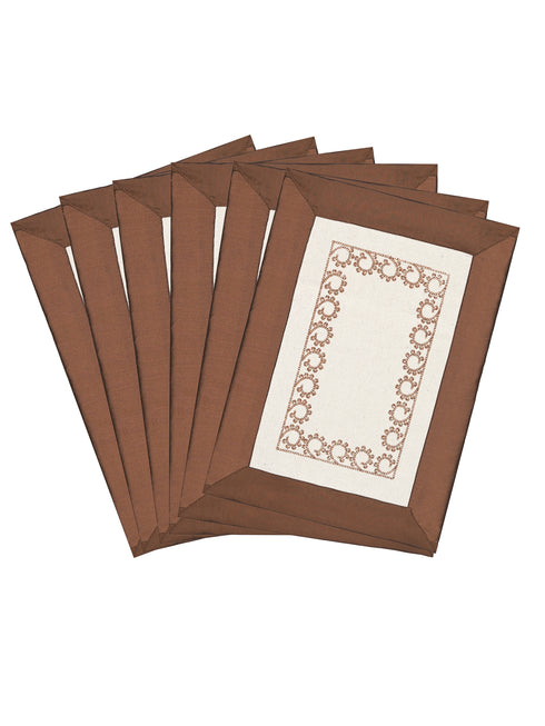 Cotton Velvet Place Mat Set of 6 (34x45 cm) at affordable price