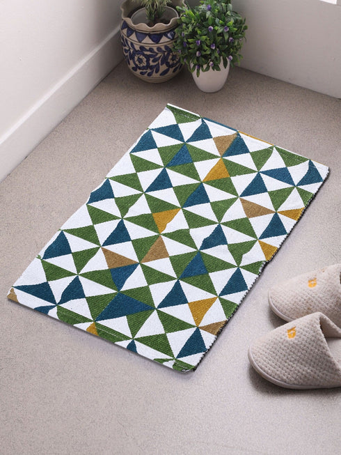 Anti slip cotton bathmat set