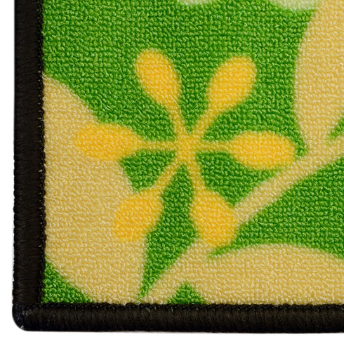 Floral antiskid runner