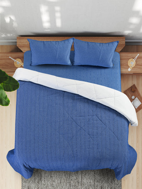 Saral Home 4 PC COMBO 1 Bedsheet90x100 +2 Pillow covers+ Quilts90x100