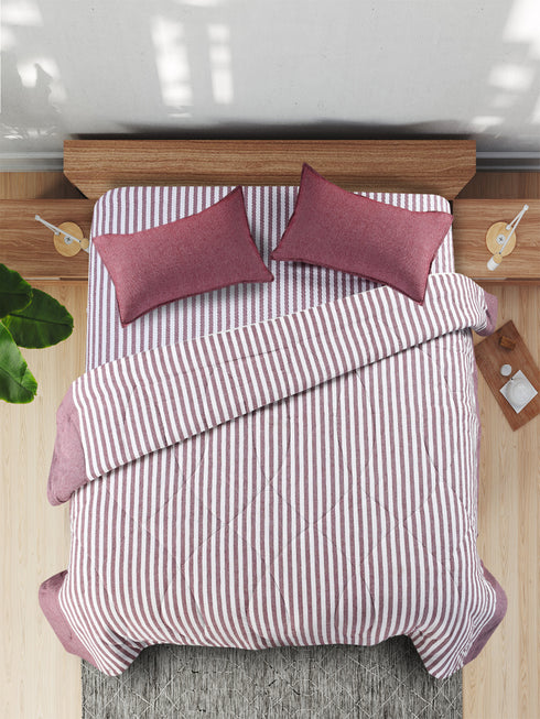 Saral Home 4 PC COMBO 1 Bedsheet90x100 +2 Pillow covers+ Quilts90x100