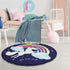 Unicorn Anti Skid Round Mat Navy Blue, 90X90 CM Online