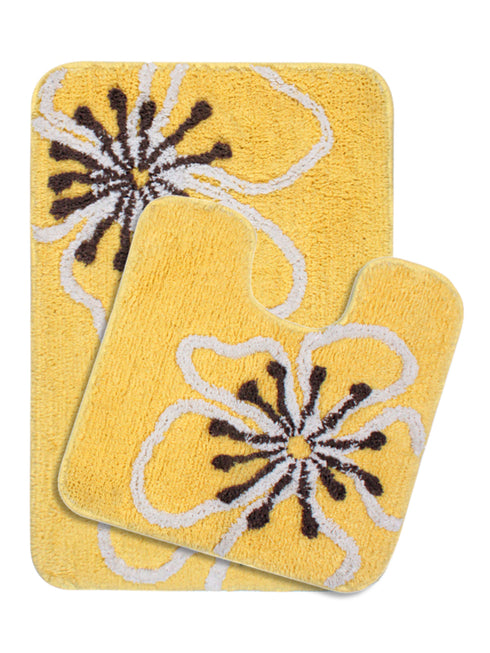 Floral design bathmat