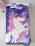 Buy Unicorn Velvet Quilt with 2 Cushions Turquoise, 135X210 Cms