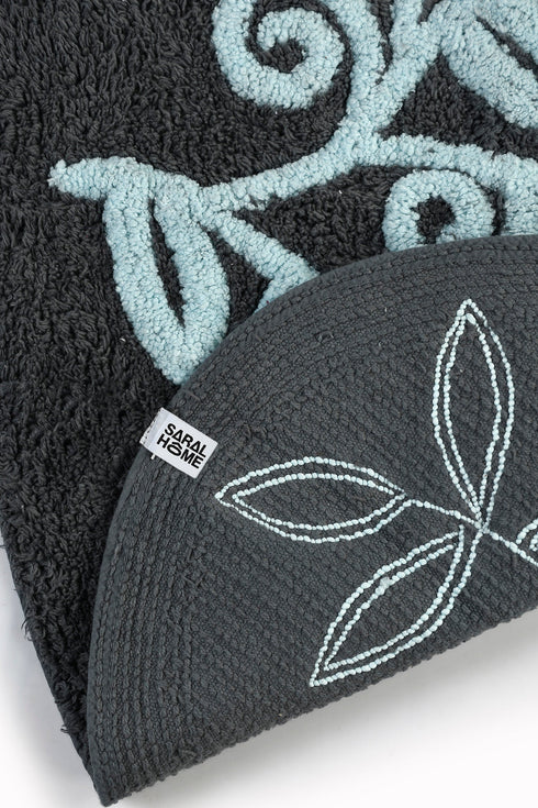 Anti slip microfiber bathmat set