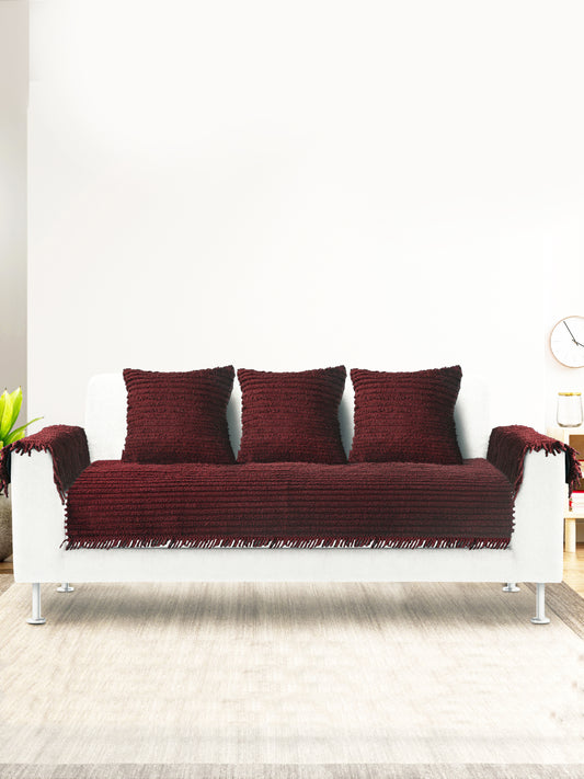 Shop for Stylish AXIS SOFA COVER SET (1 Seat Cover, 3 Cushion Cover, 2 Arm Covers) Online at  Price