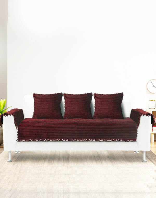 AXIS Polyester Sofa Cover | 3 Seater Set with Cushions & Arm Covers