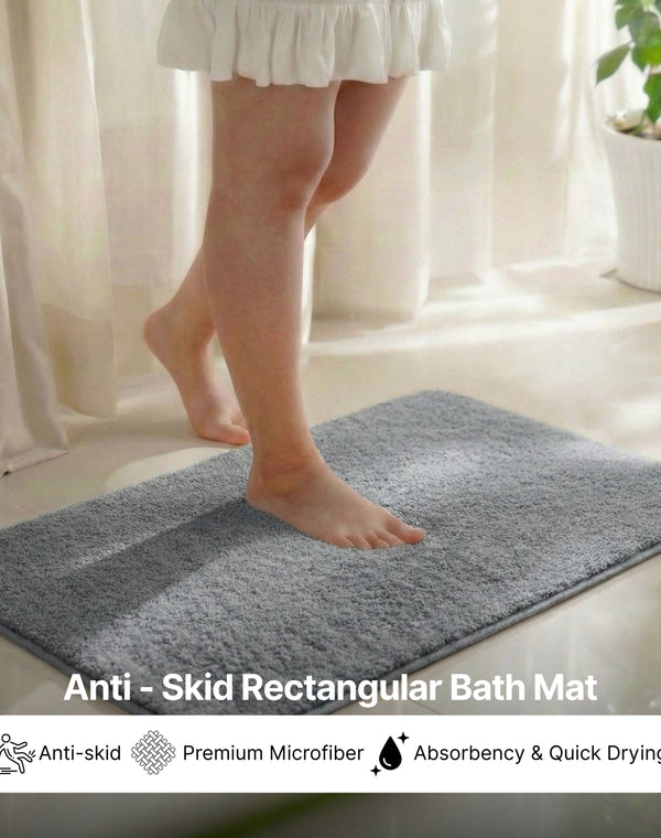 SOLID Soft Anti-Slip Bathmat | Simple Design with Quick Dry Texture