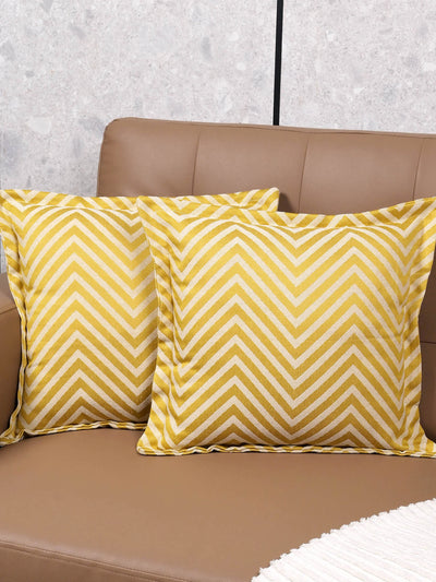 Chevron Damask Cushion Covers – Rich Rust Tone with Elegant Pattern