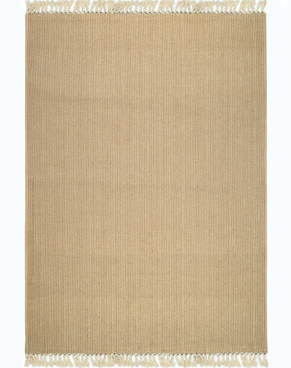 Driftweave Cotton Jute Rug with Fringe