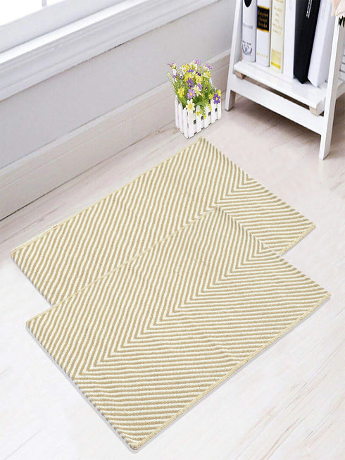 Cotton Floor Mat|Anti Skid Mats | Medium Weight Washable Quick Drying Multi Purpose Doormat | Bedroom, Outdoor