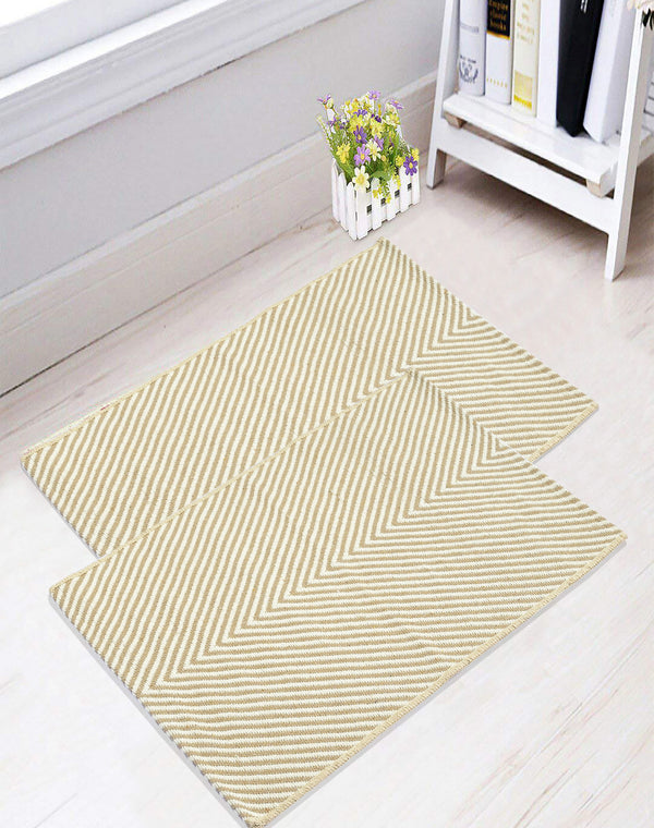 Cotton Floor Mat|Anti Skid Mats | Medium Weight Washable Quick Drying Multi Purpose Doormat | Bedroom, Outdoor