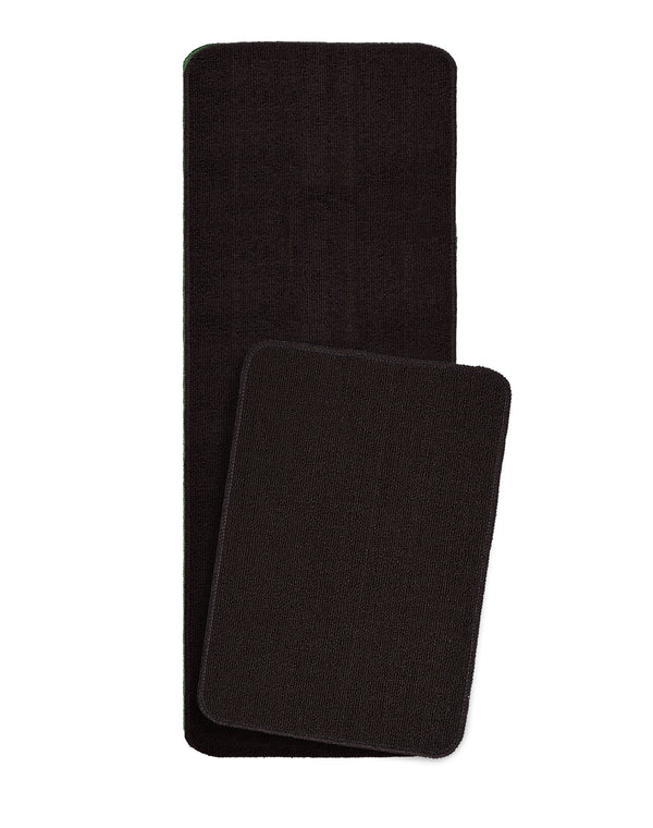 Multiuse Polyester Door Mat & Runner Floor Mat Combo Pack of 2 | Anti-Skid | Quick Drying | Soft Water Absorbent | Modern Design