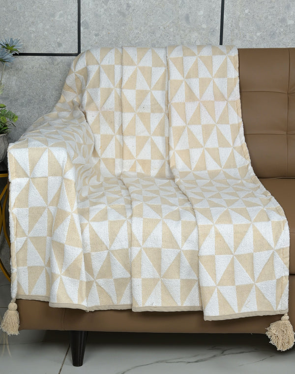 Meri Soft Polyester Sofa Throw Blanket | Lightweight & Cozy Decorative Cover for Sofa or Bed (Copy)