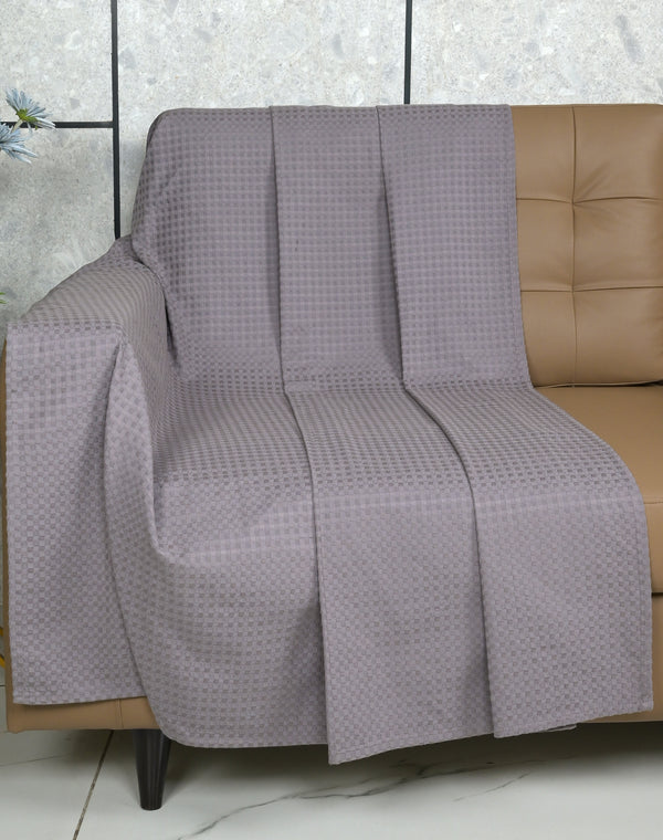 Waffle Cotton Sofa Throw Cover | Textured Weave