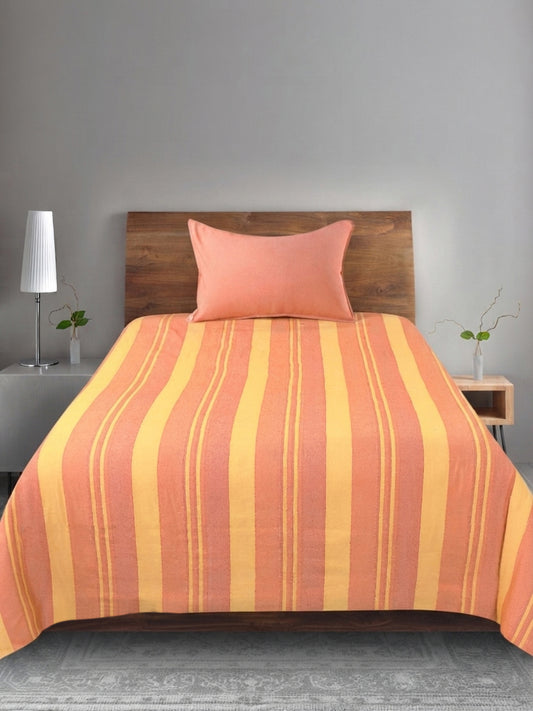 Joy Handwoven Cotton Bed Cover Set – Light Textured Finish | Vibrant Look