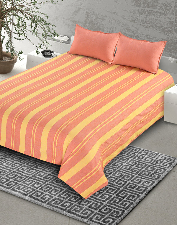 Joy Handwoven Cotton Bed Cover Set – Light Textured Finish | Vibrant Look