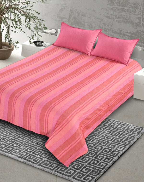 Joy Handwoven Cotton Bed Cover Set – Light Textured Finish | Vibrant Look