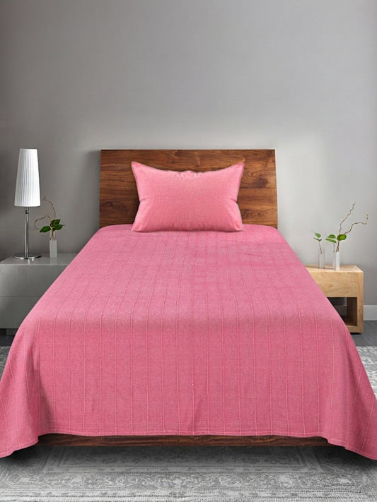 Sansaar Chawla Handwoven Cotton Bed Cover Set – Traditional Woven Detailing