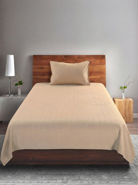 Sansaar Chawla Handwoven Cotton Bed Cover Set – Traditional Woven Detailing